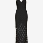 Paneled Maxi Dress in Black
