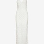 Paneled Maxi Dress in White