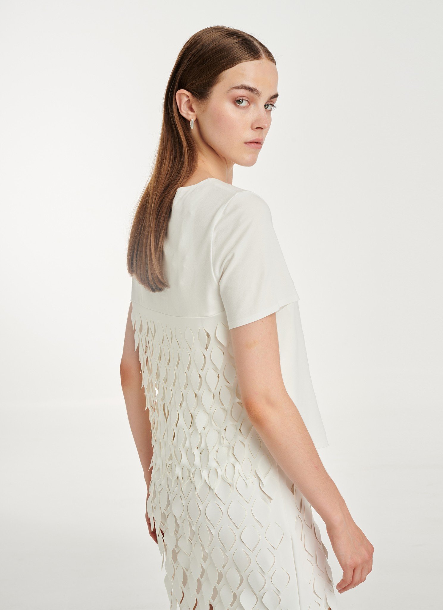 Panelled T-Shirt in White