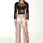 Pants In Pink Sequin