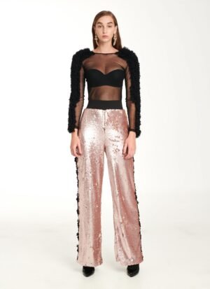 Pants In Pink Sequin