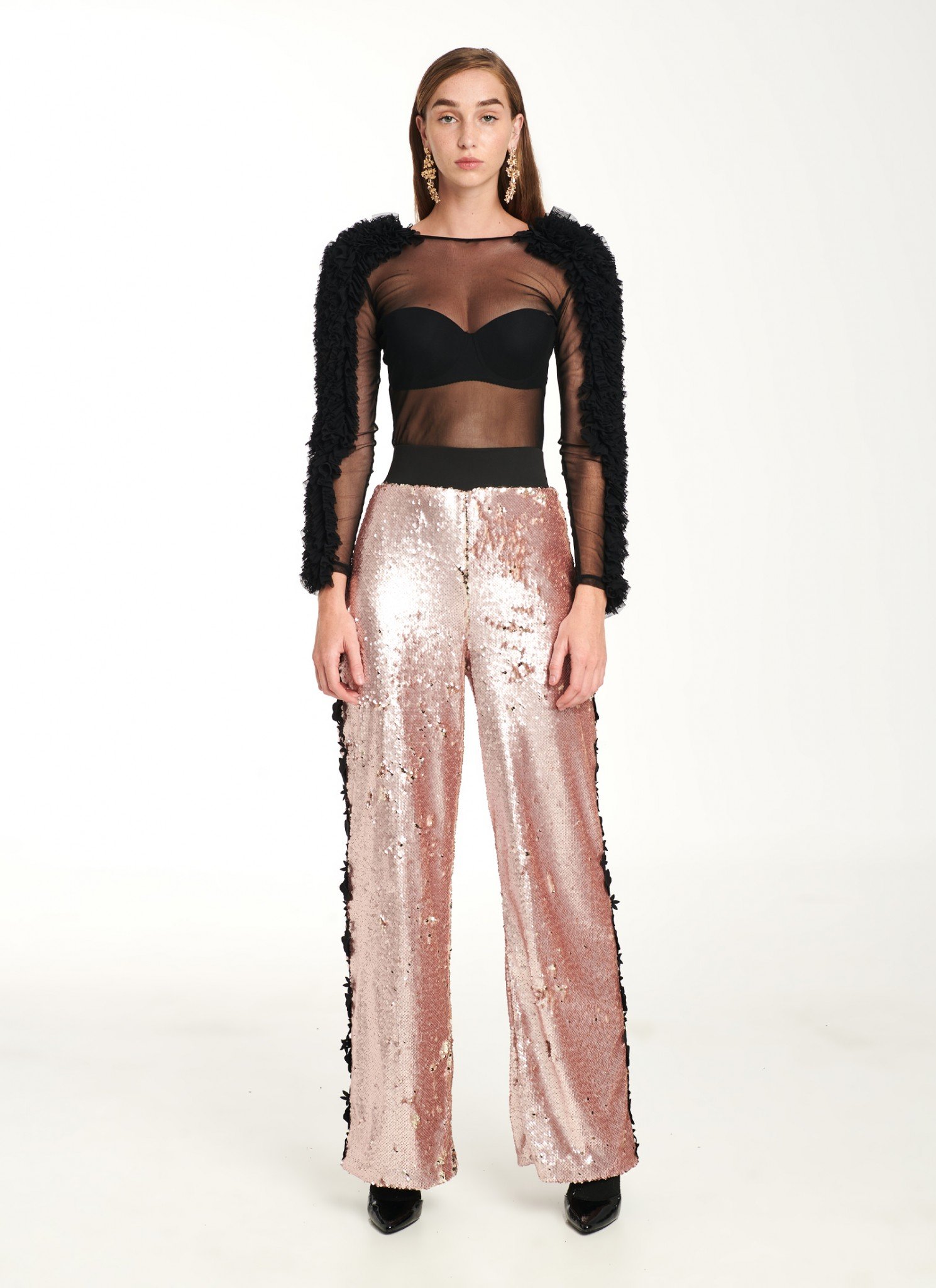 Pants In Pink Sequin