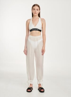 Sheer pants in White