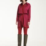 Shirtdress In Grenat