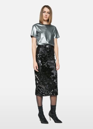Skirt In Black Sequin