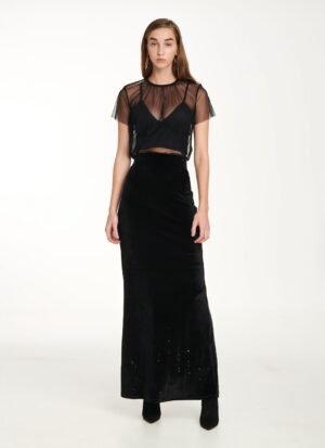Skirt In Black Velvet
