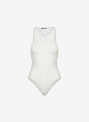 Sleeveless Bodysuit in White