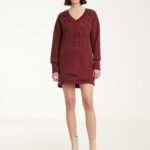 Sweater Dress In Burgundy