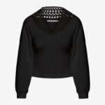 Sweater with V-Neckline in Black