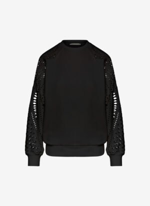 Sweathirt with Raglan Sleeves in Black