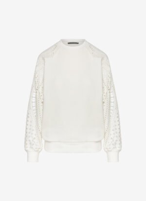 Sweathirt with Raglan Sleeves in White