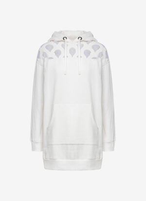 Sweatshirt Dress in White