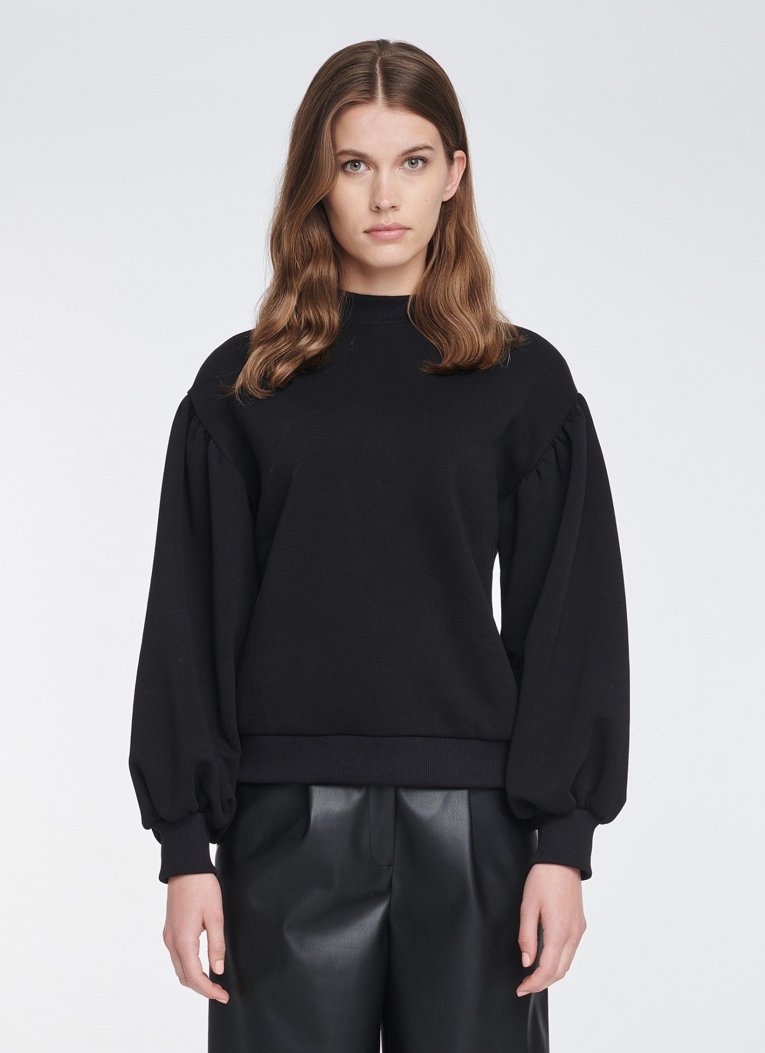 Sweatshirt With Cut-outs in Black