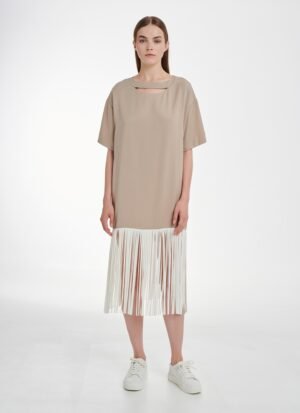 T-Shirt Dress in Taupe
