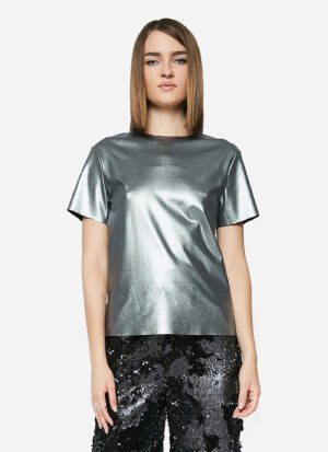 T-Shirt In Metallic Foil