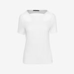 T-Shirt with Cut-Outs in White