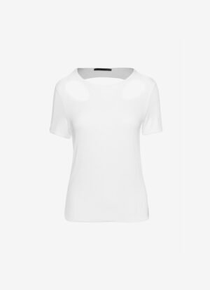 T-Shirt with Cut-Outs in White