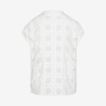 T-Shirt with Laser-Cut Print at Back in White