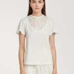 T-Shirt with Patch in White