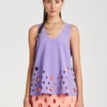 Tank Top In Lila Crepe