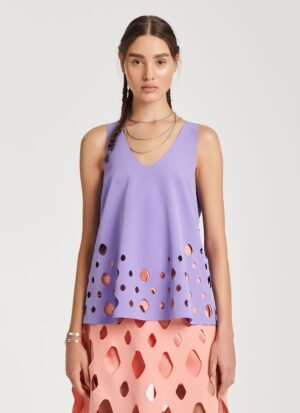 Tank Top In Lila Crepe