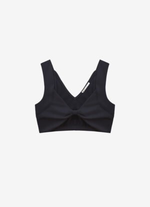 Tie-Front Bralette Top in Black