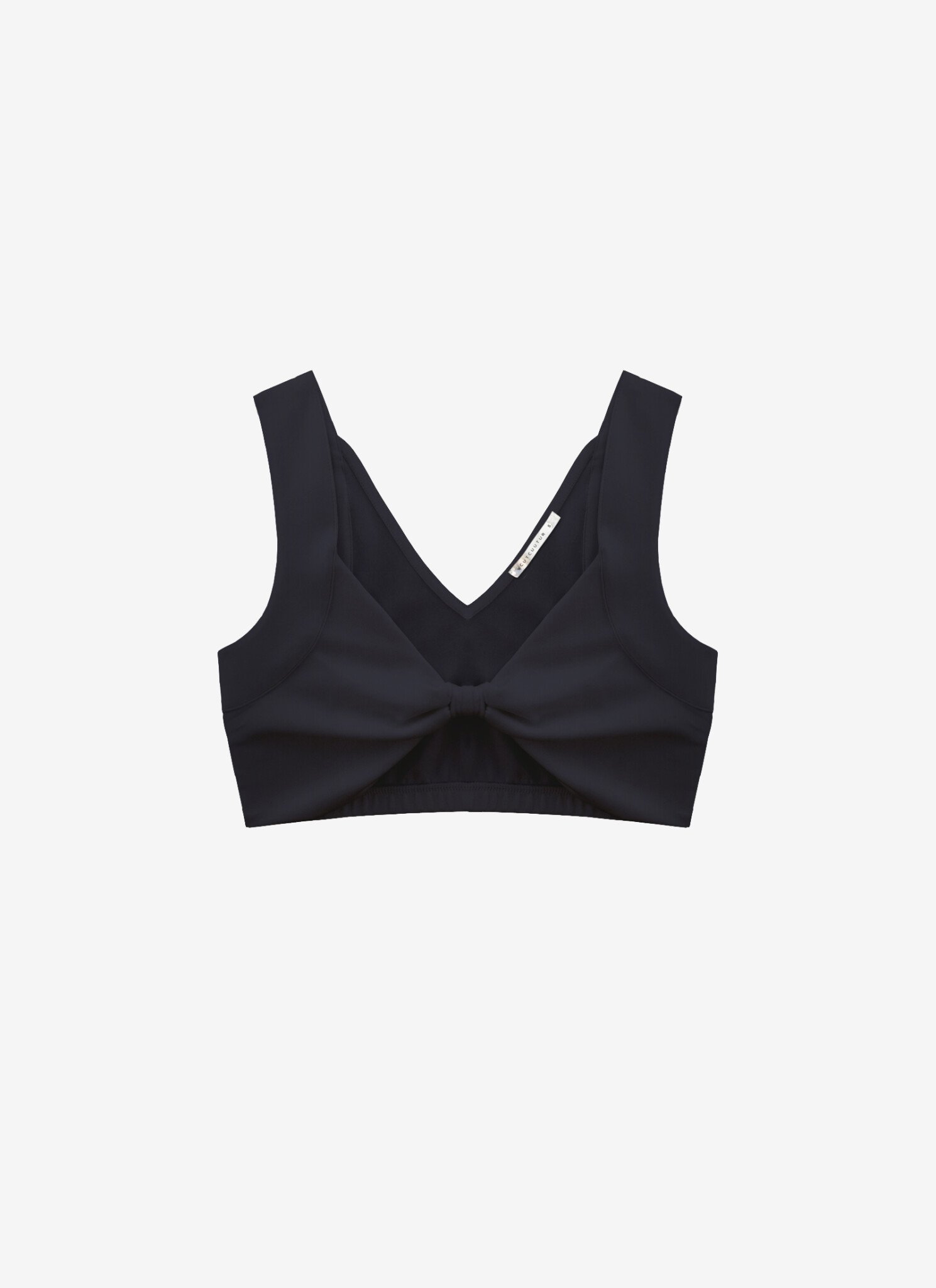 Tie-Front Bralette Top in Black
