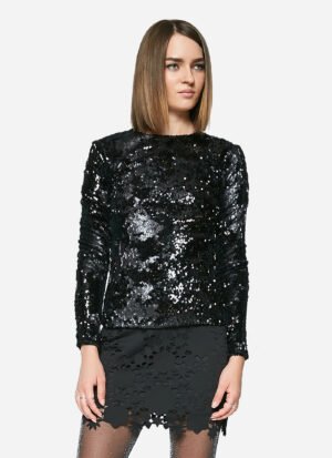Top In Black Sequin