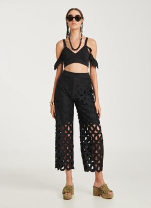 Wide-Leg Pants In Black