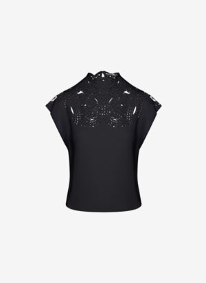 Mock Neck T-Shirt in Black