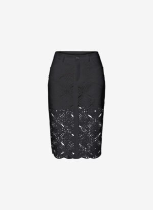 Knee-Lenght Pencil Skirt in Black