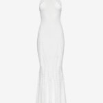 Maxi Mesh Dress in White