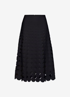 Midi A-Line Skirt in Black