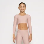 Μακρυμάνικο Τοπ με στρογγυλή λαιμόκοψη και κλειστή πλάτη