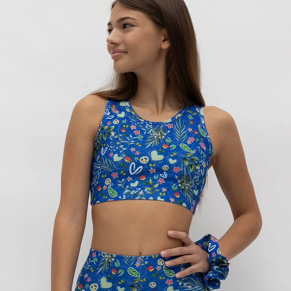 Τοπ με στρογγυλή λαιμόκοψη και αθλητική πλάτη