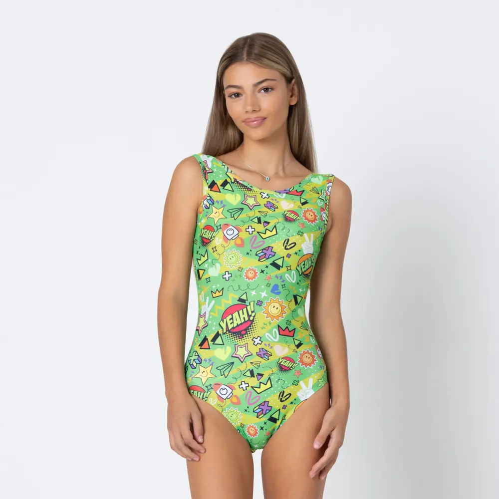 Κορμάκι γυμναστικής με ανοικτή πλάτη