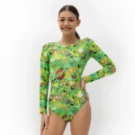 Κορμάκι γυμναστικής με μακρύ μανίκι και ανοικτή πλάτη