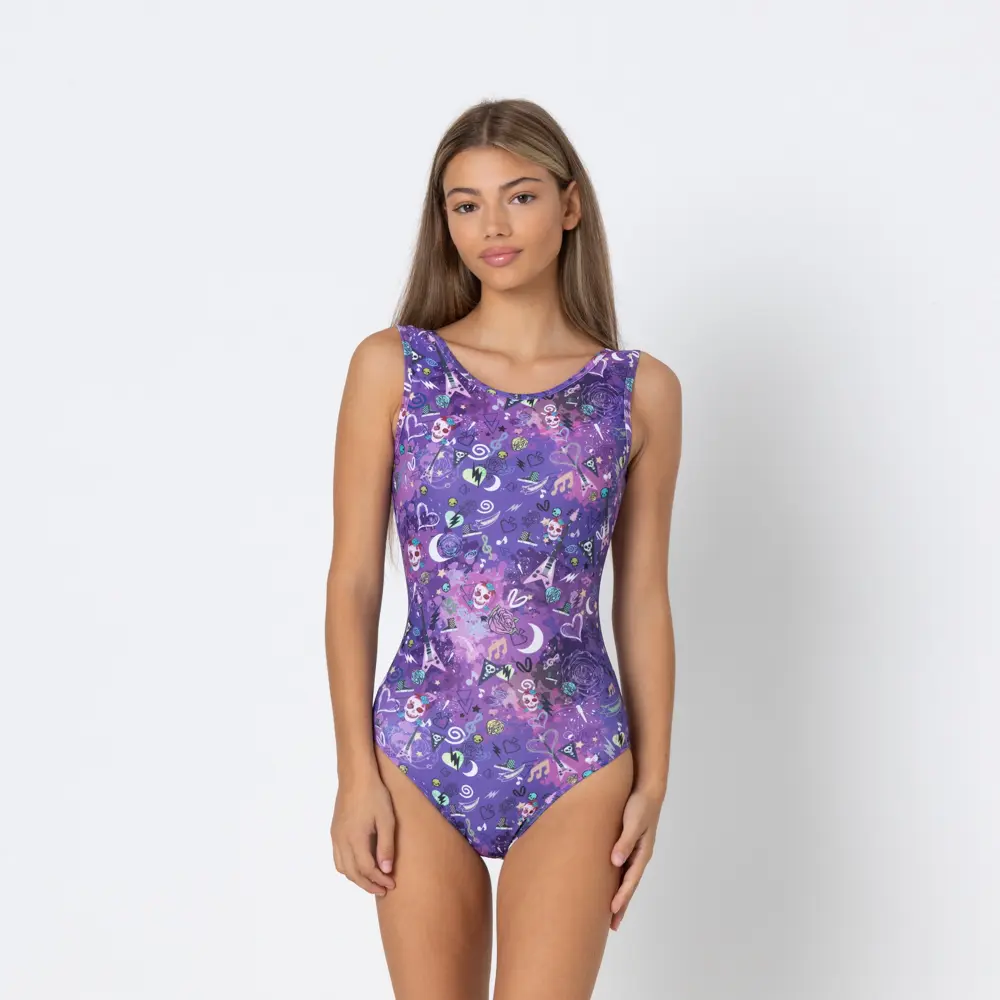 Κορμάκι γυμναστικής με ανοικτή πλάτη