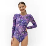 Κορμάκι γυμναστικής με μακρύ μανίκι και ανοικτή πλάτη