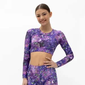 Μακρυμάνικο Τοπ με στρογγυλή λαιμόκοψη και κλειστή πλάτη