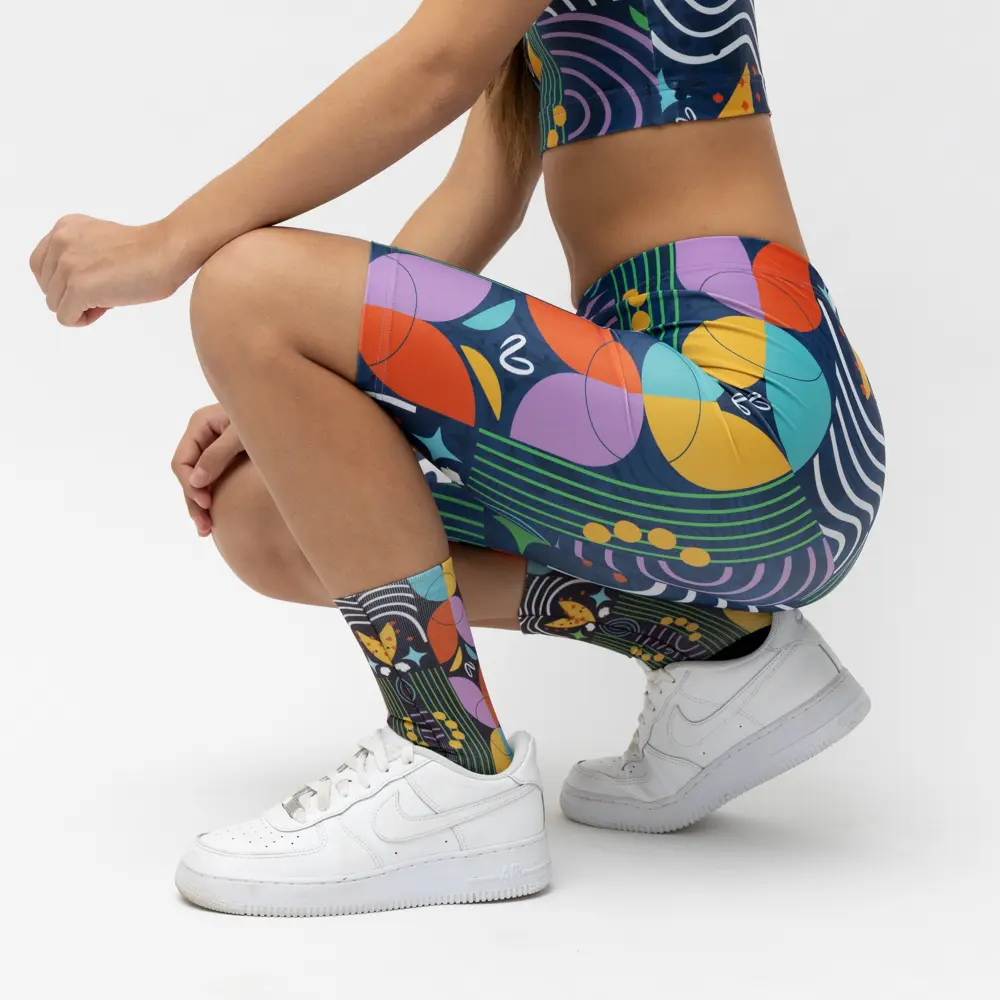 Κάλτσες σε print FLOW υψηλής απόδοσης με τεχνολογία που αποτρέπει το αίσθημα κόλλησης