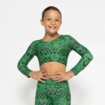 Μακρυμάνικο Τοπ με στρογγυλή λαιμόκοψη και κλειστή πλάτη