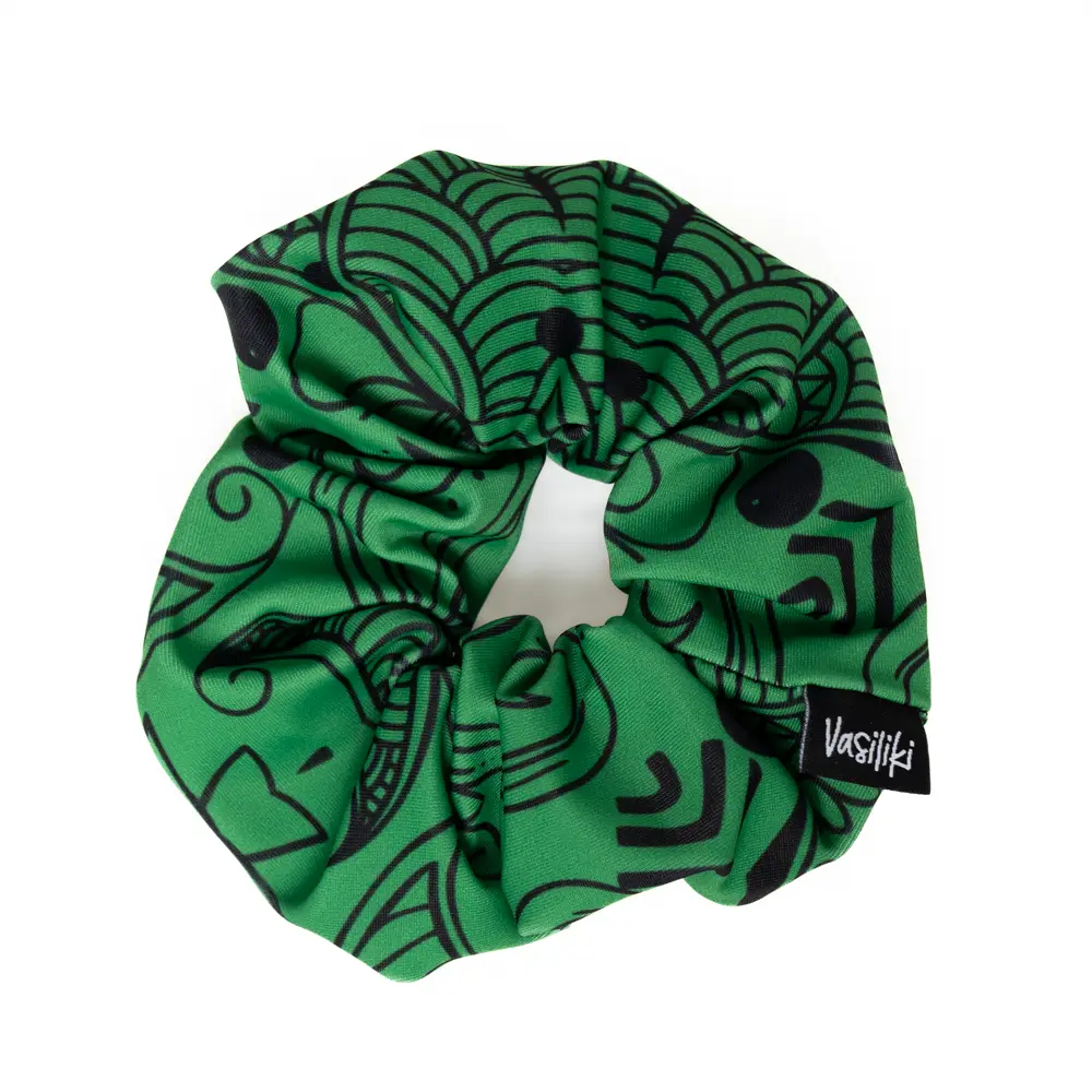 Κοκαλάκι για τα μαλλιά σε print Green Totemia. *Ανακυκλώσιμο υλικό