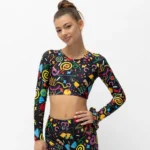 Μακρυμάνικο Τοπ με στρογγυλή λαιμόκοψη και κλειστή πλάτη