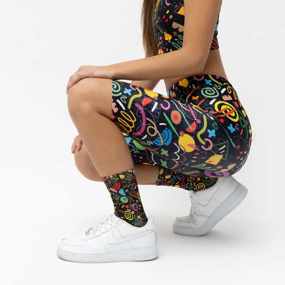 Κάλτσες σε print PULSE υψηλής απόδοσης με τεχνολογία που αποτρέπει το αίσθημα κόλλησης