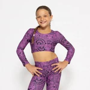 Μακρυμάνικο Τοπ με στρογγυλή λαιμόκοψη και κλειστή πλάτη