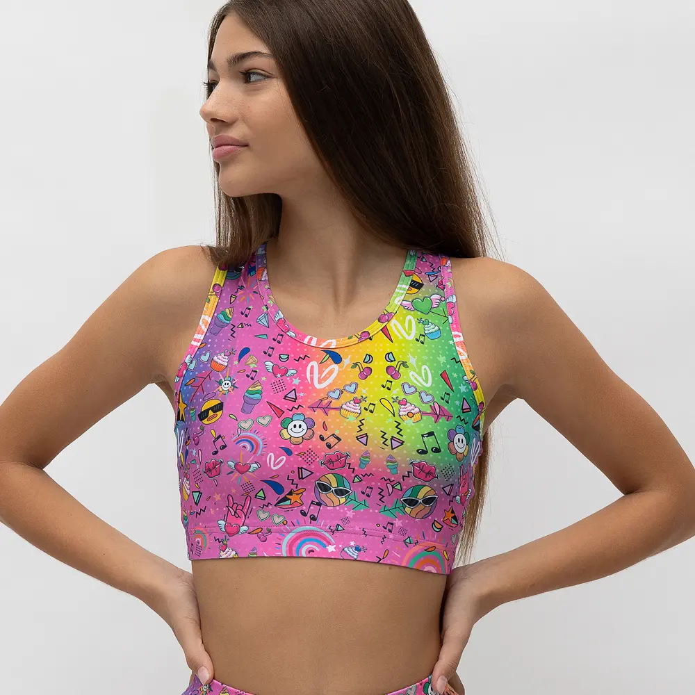 Τοπ με στρογγυλή λαιμόκοψη και αθλητική πλάτη