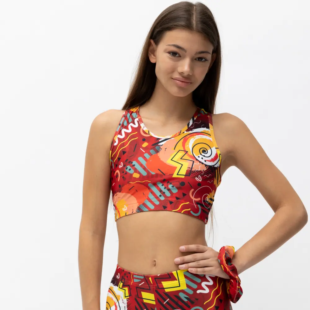 Τοπ με στρογγυλή λαιμόκοψη και αθλητική πλάτη