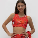 Τοπ με στρογγυλή λαιμόκοψη και αθλητική πλάτη