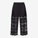 Cropped Pleated Pants in Black